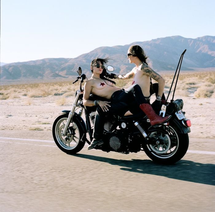 Girls on a motorcycle in Pohang