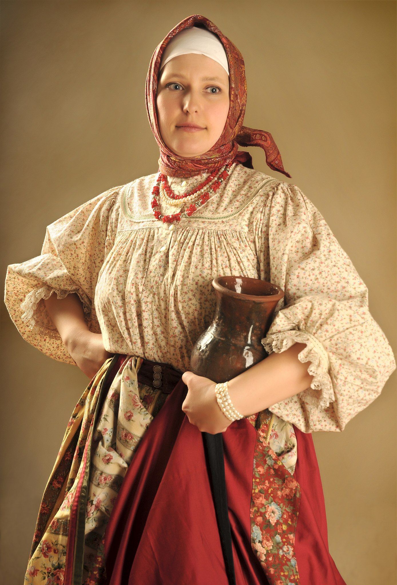 Girls in Slavic costumes in Pohang